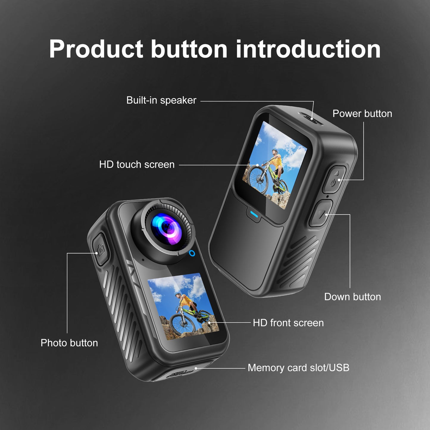 4K 60FPS 30MP WIFI Action cam with dual screen