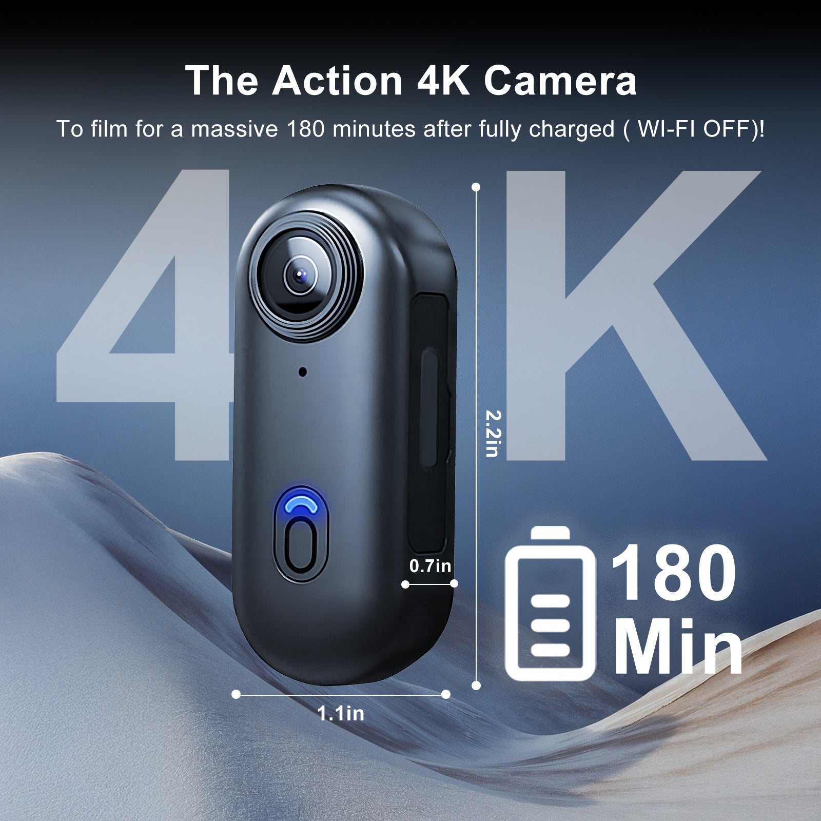 NUISK 128GB 4K Thumb Action camera Secondary image