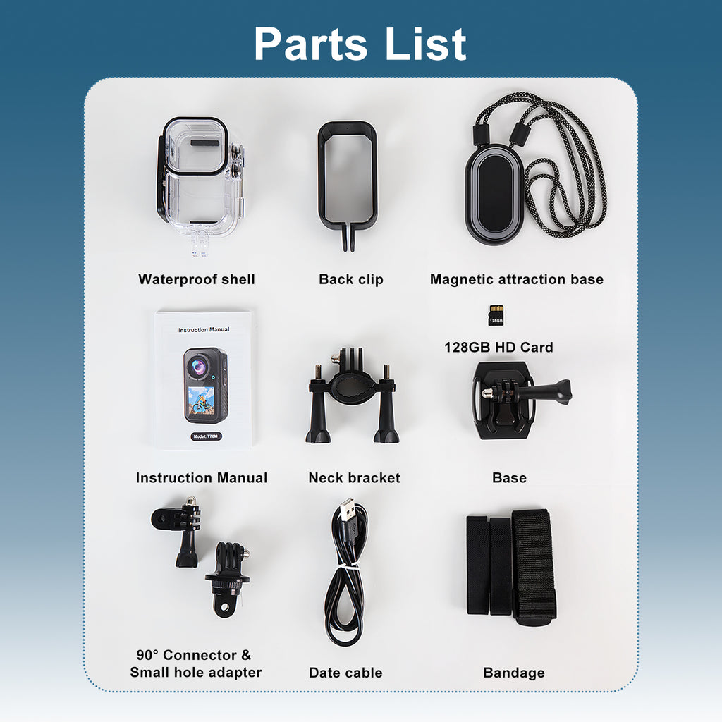 4K 60FPS 30MP WIFI Action cam with dual screen