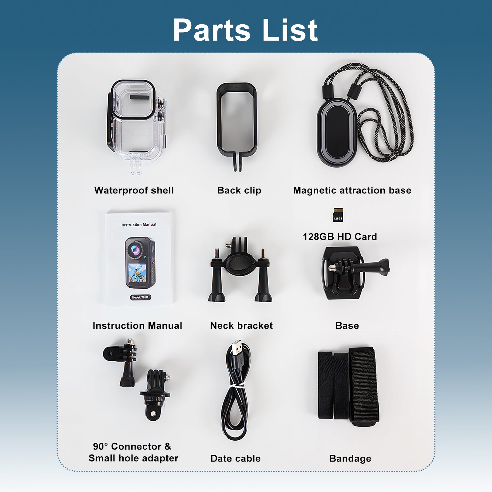 4K 60FPS 30MP WIFI Action cam with dual screen