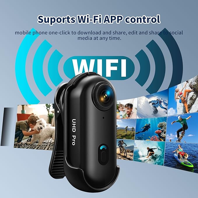 NUISK 64GB 4K Thumb Action camera