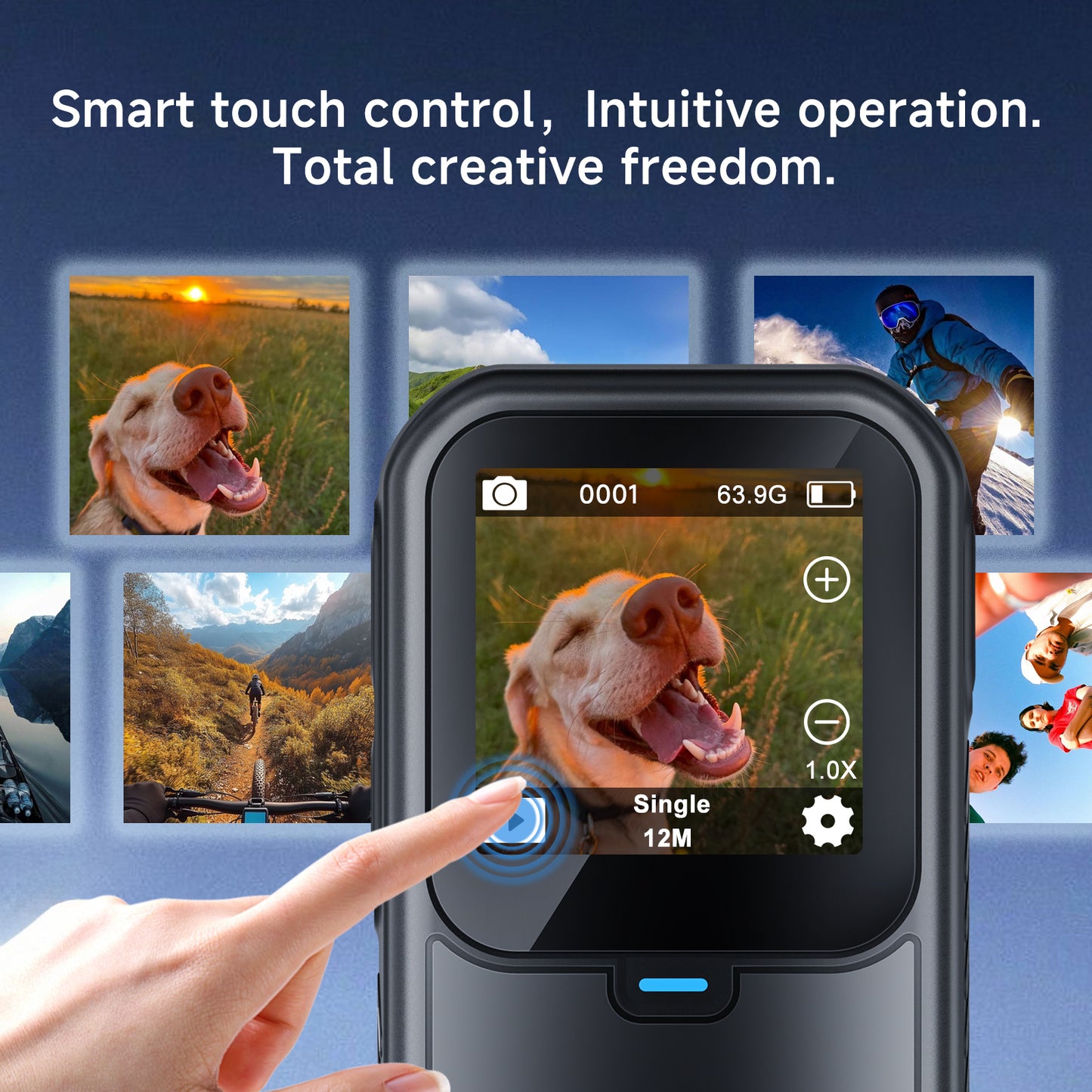 4K 60FPS 30MP WIFI Action cam with dual screen